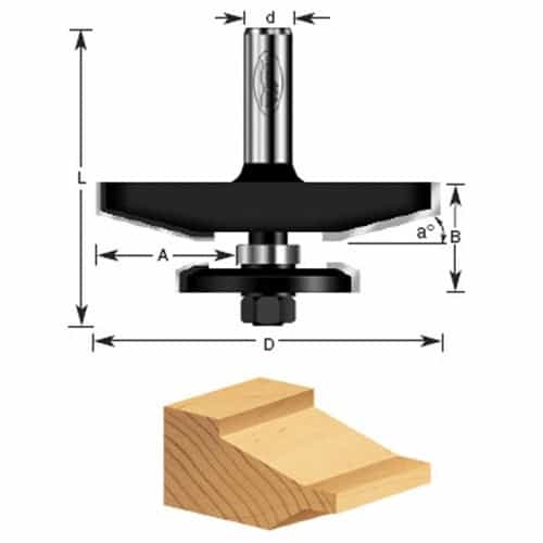 Timberline 420-54 Shaker Raised Panel/Back Cutter - Ace Tool Group - Timberline