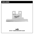 Milwaukee 49-90-1975 AIR-TIP™ Debris Scraper Blade 3-Pack - Ace Tool Group - Ace Tool Group