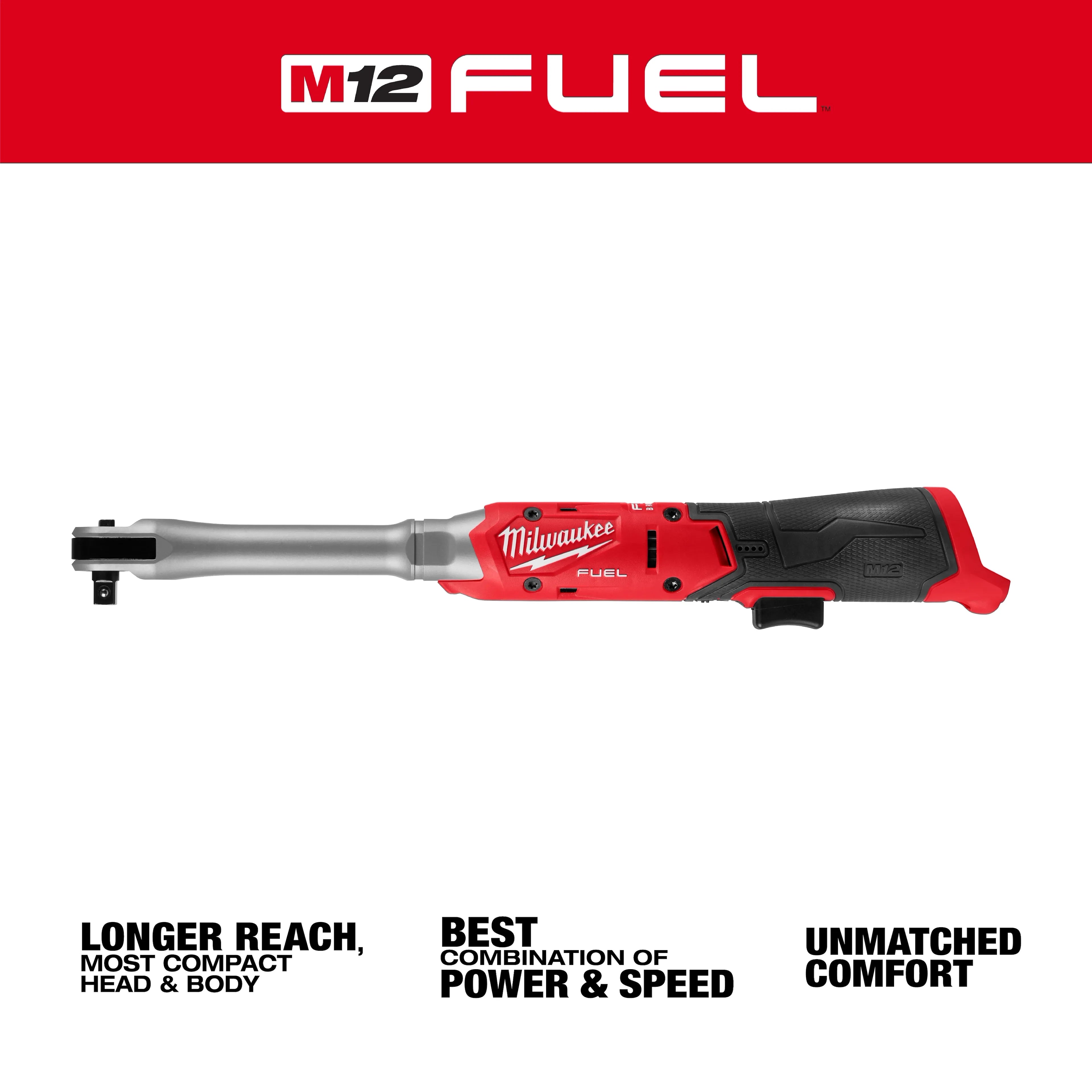 Milwaukee 3059-20 M12 FUEL 3/8" EXTENDED REACH RATCHET BT - Ace Tool Group - Milwaukee