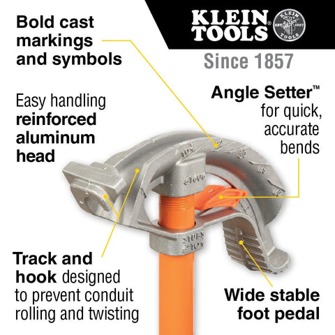 Klein 51606 Aluminum Conduit Bender 1/2-Inch EMT - Ace Tool Group - Klein
