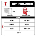 Milwaukee 48-22-9429 7pc Flex Head Ratcheting Wrench Set - SAE - Ace Tool Group - Milwaukee