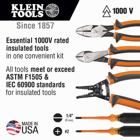 Klein 94130 1000V Insulated Tool Kit 5 Piece - Ace Tool Group - Klein
