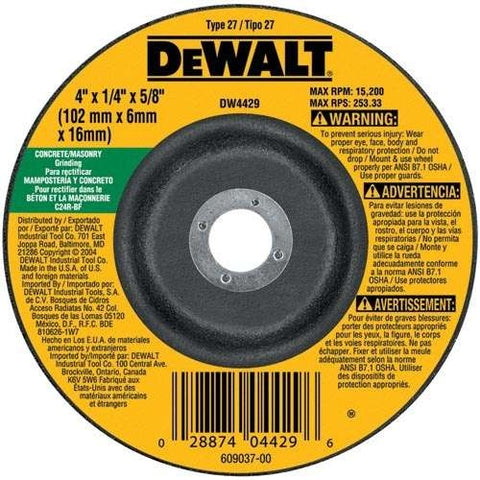 Dewalt Dw8071 4" Masonry Thin Cut-Off Wheel (25) - Ace Tool Group - DeWalt
