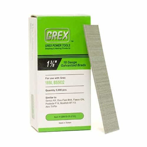 Grex GBN18-35 18 Gauge 1-3/8-Inch Brad Nails 5000 ct. - Ace Tool Group - Grex