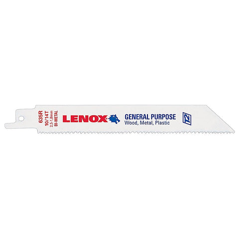 Lenox 20562-610R 6" 10Tpi Wood Cutting Reciprocating Saw Blade - 5 Pack - Ace Tool Group - Lenox
