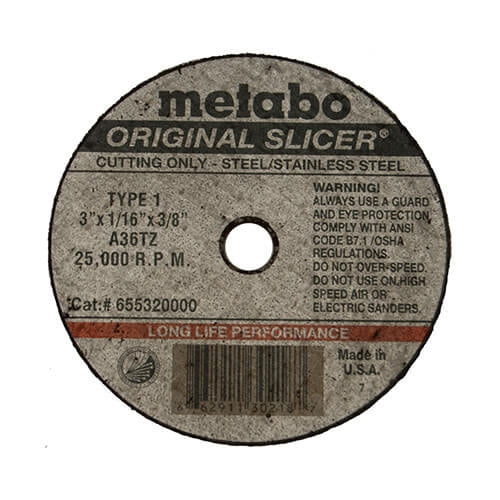 Metabo 655342000 Longlife Original Slicer 6 x 1/16 x 5/8 - Ace Tool Group - Metabo