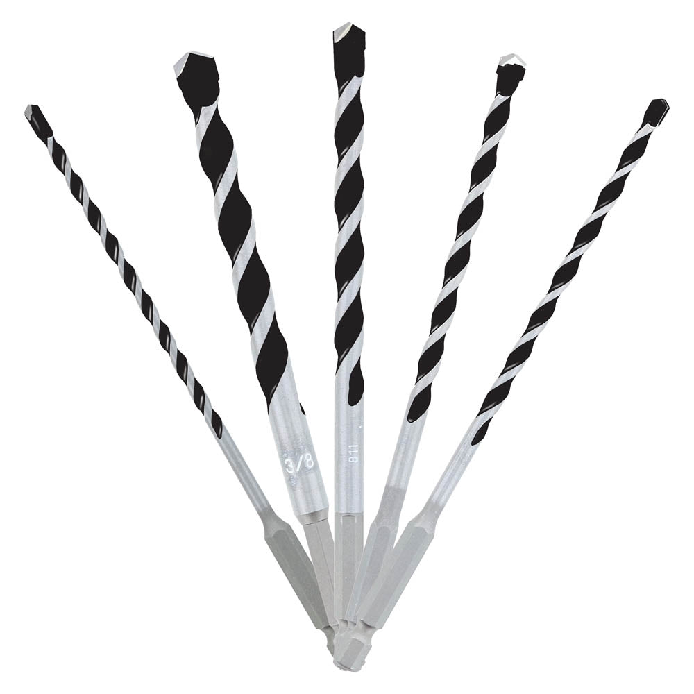Diablo Tools 5 Pc Multi-Material Carbide-Tipped Hammer Drill Bit Set (5-Piece) - Ace Tool Group - Diablo