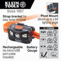 Klein 56064 Rechargeable Headlamp w/ Silicone Strap - Ace Tool Group - Klein