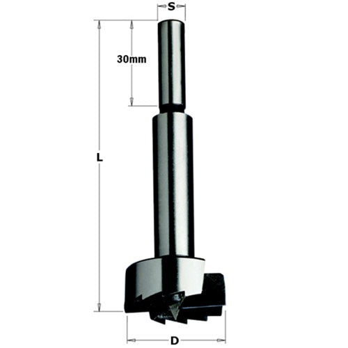 CMT 537.100.31 Forstner Bit 10mm Diameter 8mm Shank - Ace Tool Group - CMT