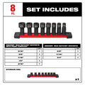 Milwaukee 49-16-1640 INSIDER Box Ratchet Socket SAE Set 8PC - Ace Tool Group - Milwaukee