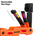 Klein 70550HD Extended Reach Impact Folding Hex Key Set, SAE - Ace Tool Group - Klein