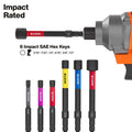 Klein 70550HD Extended Reach Impact Folding Hex Key Set, SAE - Ace Tool Group - Klein
