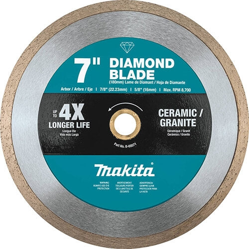 Makita B-69571 7 in. Diamond Blade Continuous Rim - Ace Tool Group - Makita