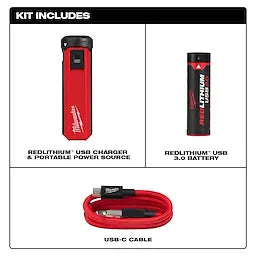 Milwaukee 48-59-2013 REDLITHIUM USB Charger & Portable Power Source Kit - Ace Tool Group - Milwaukee