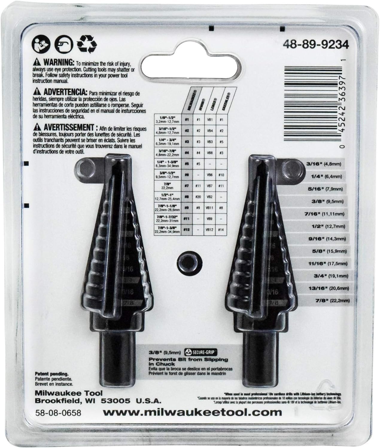 Milwaukee 48-89-9234 SET, STEP BIT #4 2PACK - Ace Tool Group - Milwaukee