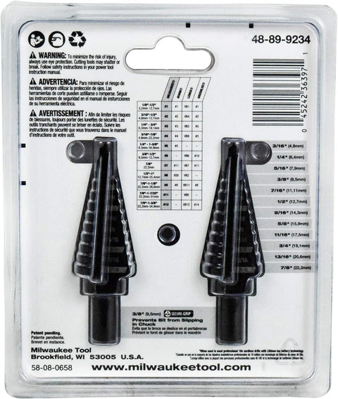 Milwaukee 48-89-9234 SET, STEP BIT #4 2PACK
