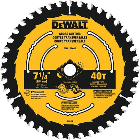 Dewalt Dwa171440 7-1/4 In. Circular Saw Blade X Cut (5pk) - Ace Tool Group - DeWalt