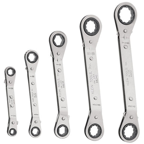 Klein Tools 68245 Reverse Ratchet Box Wrench Set 5 Pc - Ace Tool Group - Klein