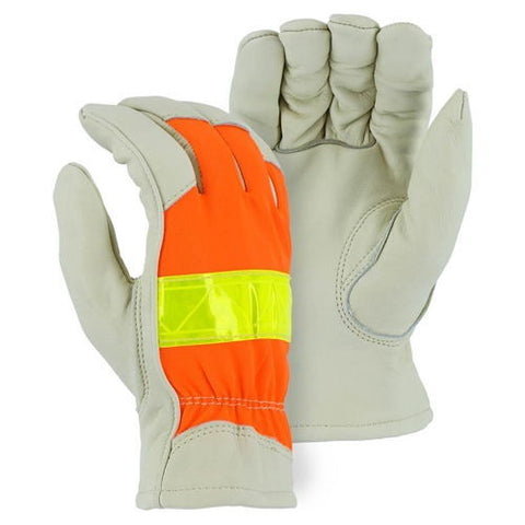 Majestic 1951 Winter Cowhide Drivers Gloves Hi-Viz - Ace Tool Group - Majestic
