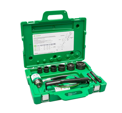 Greenlee 7306 11-Ton Hydraulic Knockout Kit with Hand Pump, 1/2" - 2" - Ace Tool Group - Greenlee