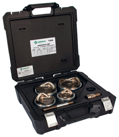 Greenlee 7308 Punches and Dies Kit (2-1/2 - 4 Conduit) - Ace Tool Group - Greenlee