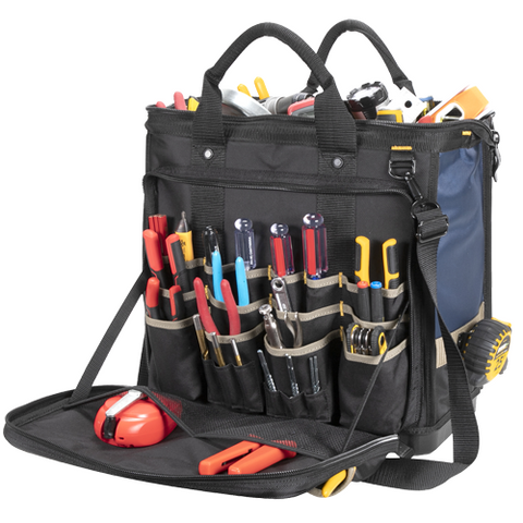 CLC PB1543 Tool Works 17" Molded Base Multi-Compartment Technician's Tool Bag - 54 Pocket - Ace Tool Group - CLC