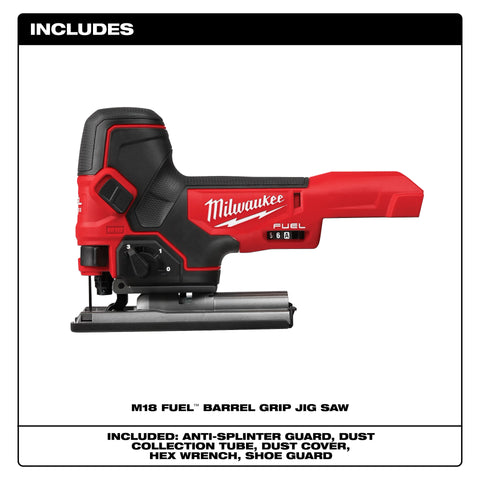 Milwaukee 2737B-20 M18 FUEL Barrel Grip Jig Saw Bare