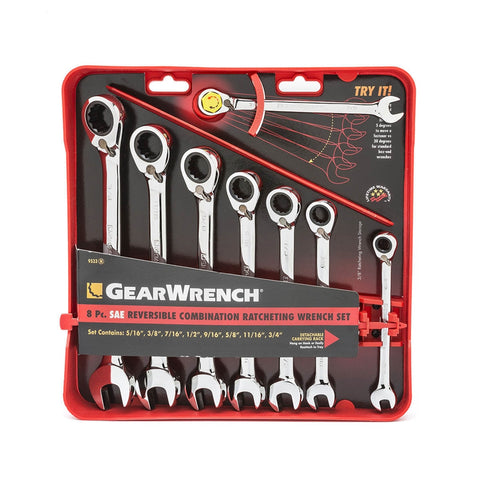 GearWrench 9533N 8pc. 12 Point Combo Wrench Set - Ace Tool Group - Gearwrench