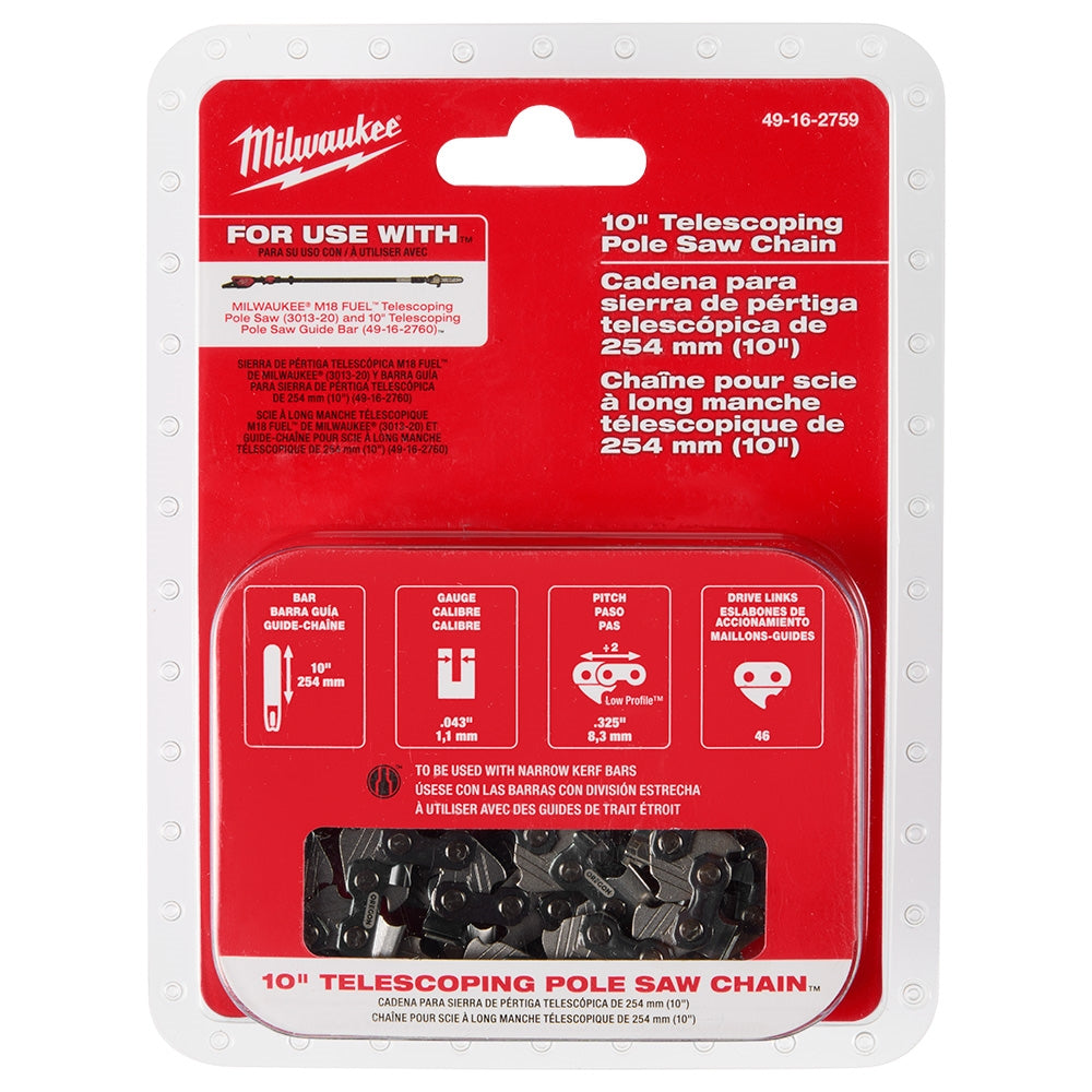Milwaukee 10" TELESCOPING POLE SAW CHAIN - Ace Tool Group - Milwaukee