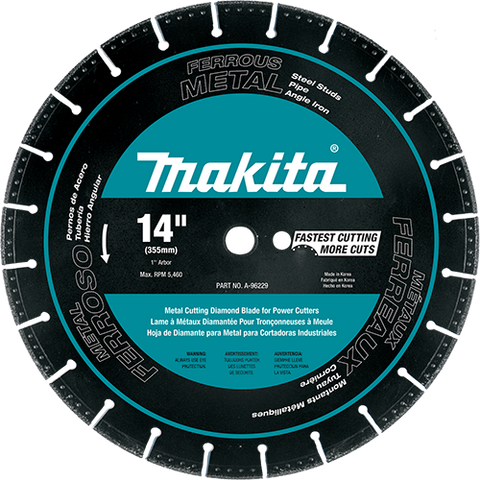 Makita A-96229 14" Diamond Blade Metal Cutting - Ace Tool Group - Makita
