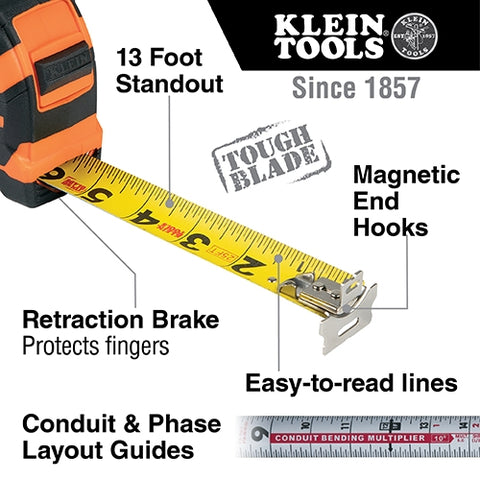 Klein 9230 Tape Measure 30 Foot Magnetic D. Hook - Ace Tool Group - Klein