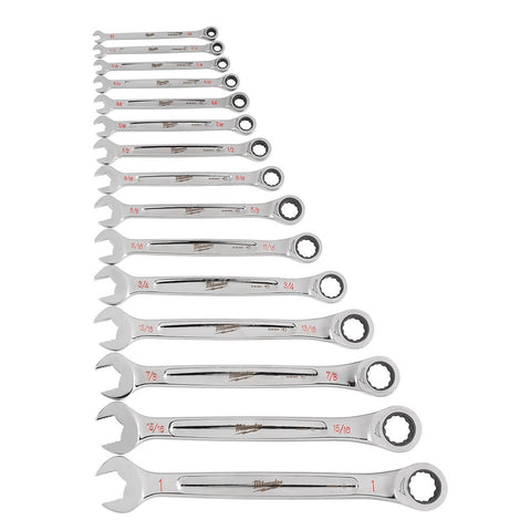 Milwaukee 48-22-9416 15pc Ratcheting Wrench Set - Ace Tool Group - Milwaukee