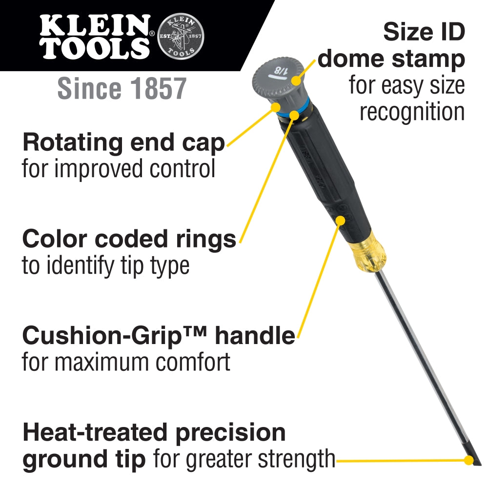 Klein Tools 85615 Precision Screwdriver Set, 4 Pc - Ace Tool Group - Klein
