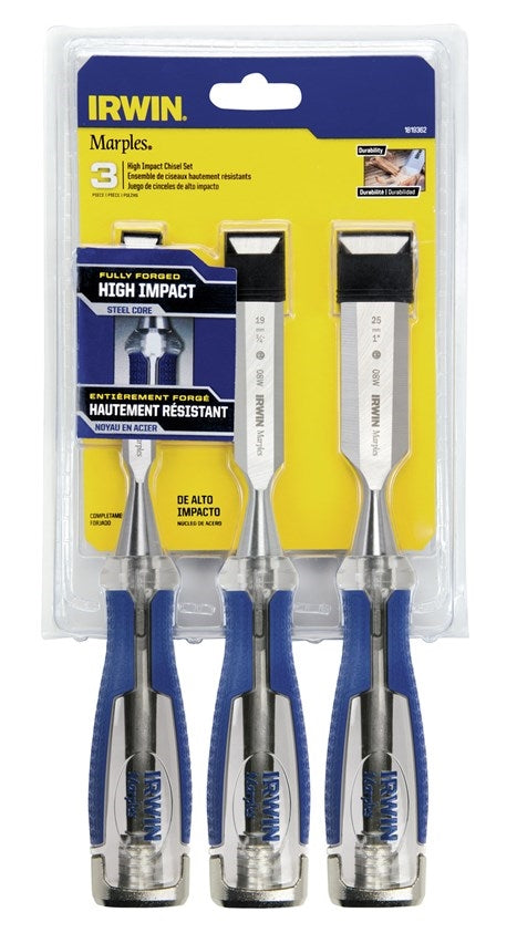 Irwin 1819362 Marples High-Impact Chisel Set 3-Piece - Ace Tool Group - Irwin