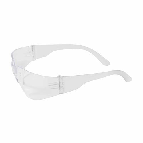 PIP 250-01-0980 Zenon Z12 Eyewear, Clear Polycarbonate Lens, Uncoated, Rimless, Clear Temples, Molded Nose Bridge, 9.5 Base Curve Lens -12 Pack - Ace Tool Group - Protective Industrial Products