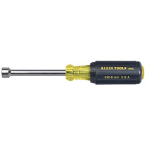 Klein Tools 630-8MM 8 mm Cushion-Grip Hollow-Shank Nut Driver - 3'' (76 mm)-Shank - Ace Tool Group - Klein