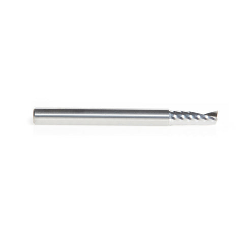Amana Tool 51374 Solid Carbide Cnc Spiral O Single Flute, Aluminum Cutting 3/16 Dia X 1/2 X 3/16 Shank X 2 Inch Long Up-Cut Router Bit - Ace Tool Group - Amana Tool