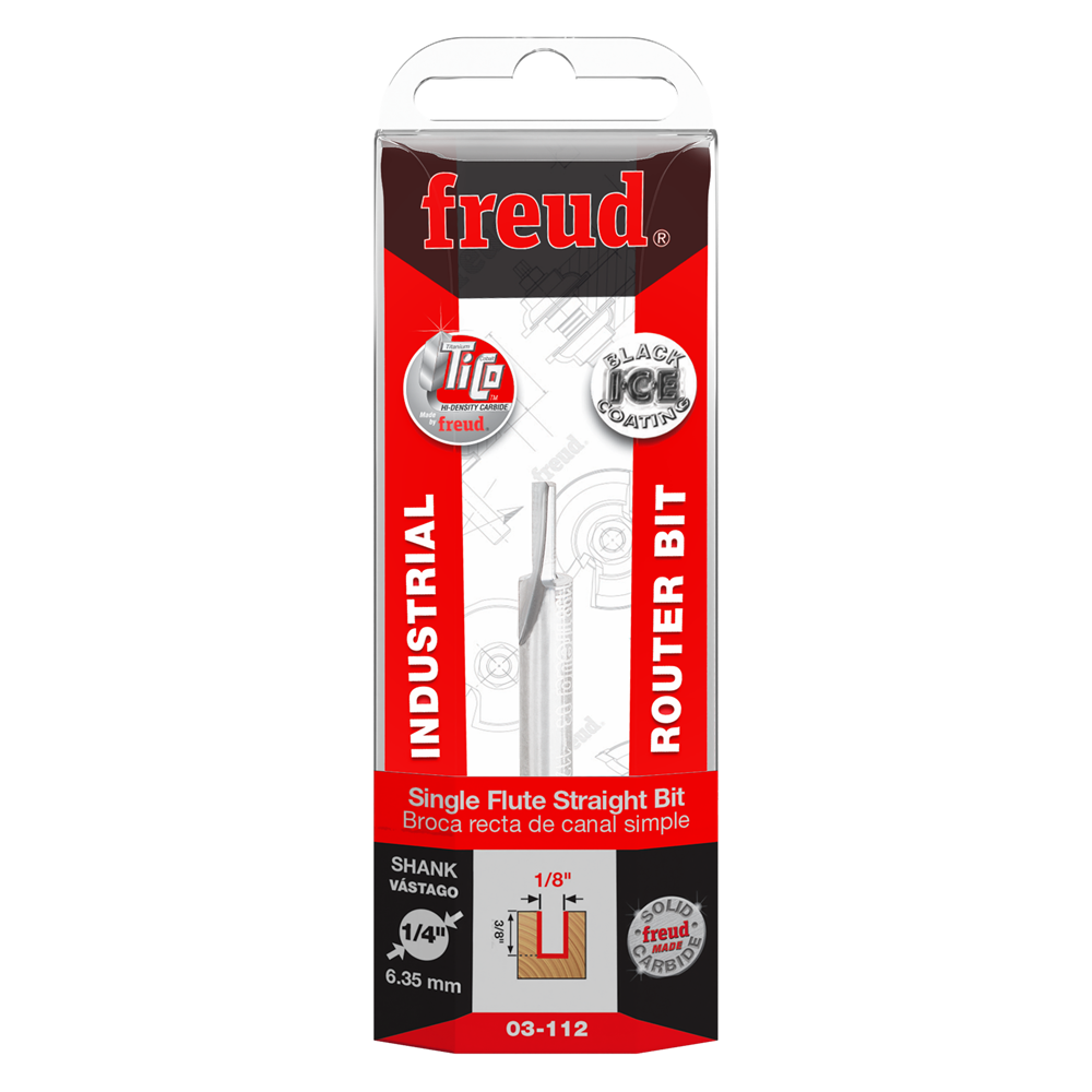 Freud Tools 1/8" (Dia.) Single Flute Straight Bit - Ace Tool Group - Freud