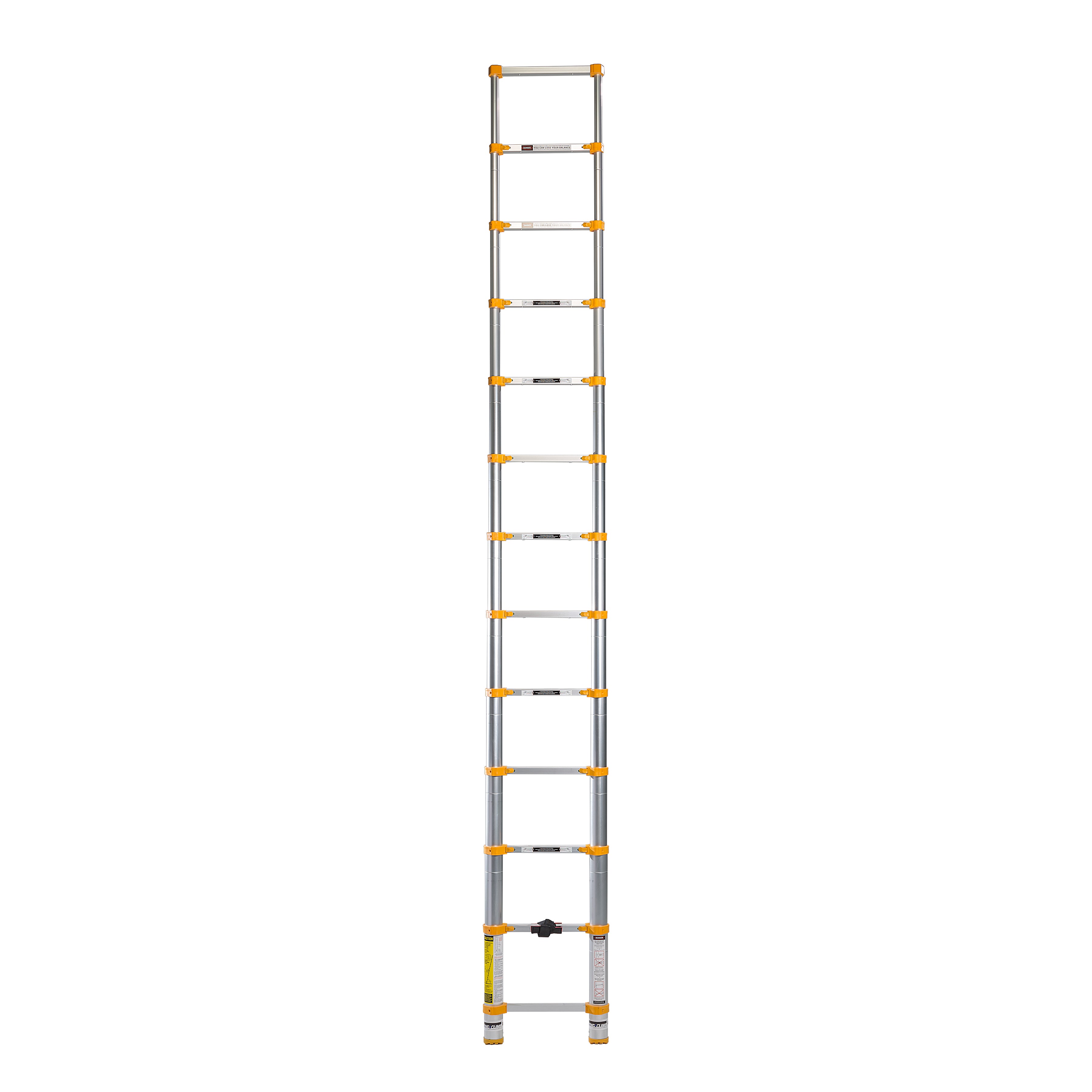 Xtend & Climb 770P+ 12.5 ft. Telescoping Aluminum Extension Ladder, ANSI Type I 250 lbs. Duty Rating - Ace Tool Group - Core Distribution