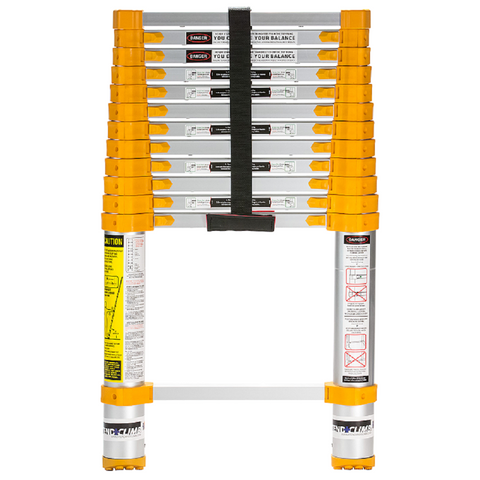 Xtend & Climb 770P+ 12.5 ft. Telescoping Aluminum Extension Ladder, ANSI Type I 250 lbs. Duty Rating - Ace Tool Group - Core Distribution