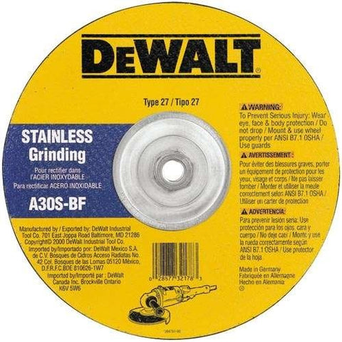 Dewalt Dw8414 4-1/2" X 1/4" X 7/8" Stainless Steel Grinding Wheel (25) - Ace Tool Group - DeWalt