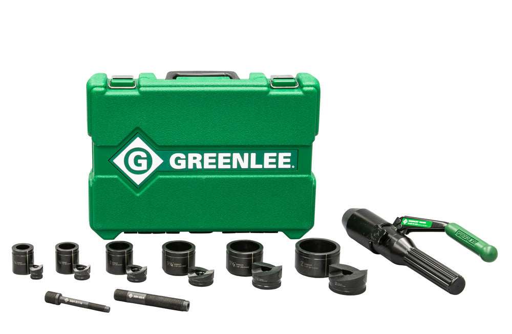 Greenlee 7806SB Quick Draw® 8-Ton Hydraulic Knockout Kit with SlugBuster® 1/2" to 2" - Ace Tool Group - Greenlee