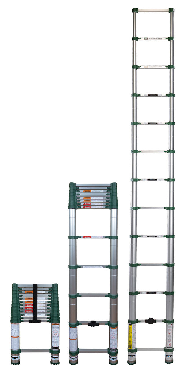 Xtend & Climb 780P+ 12.5 ft. Telescoping Aluminum Extension Ladder, ANSI Type IA 300 lbs. Duty Rating - Ace Tool Group - Core Distribution