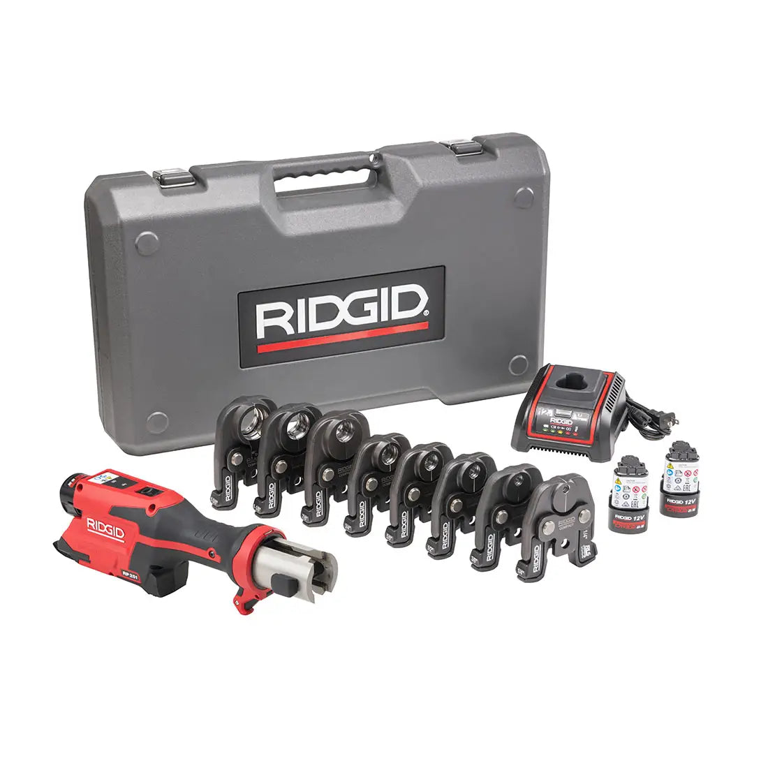 Ridgid 78238 RP 251 Press Tool Kit w/ Battery and Charger (Includes 1/4" to 1-3/8" RLS Jaws) - Ace Tool Group - Ridgid