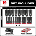 Milwaukee 49-66-6801 SHOCKWAVE Impact Duty Socket 3/8" Dr 19PC MM PACKOUT  Set - Ace Tool Group - Milwaukee