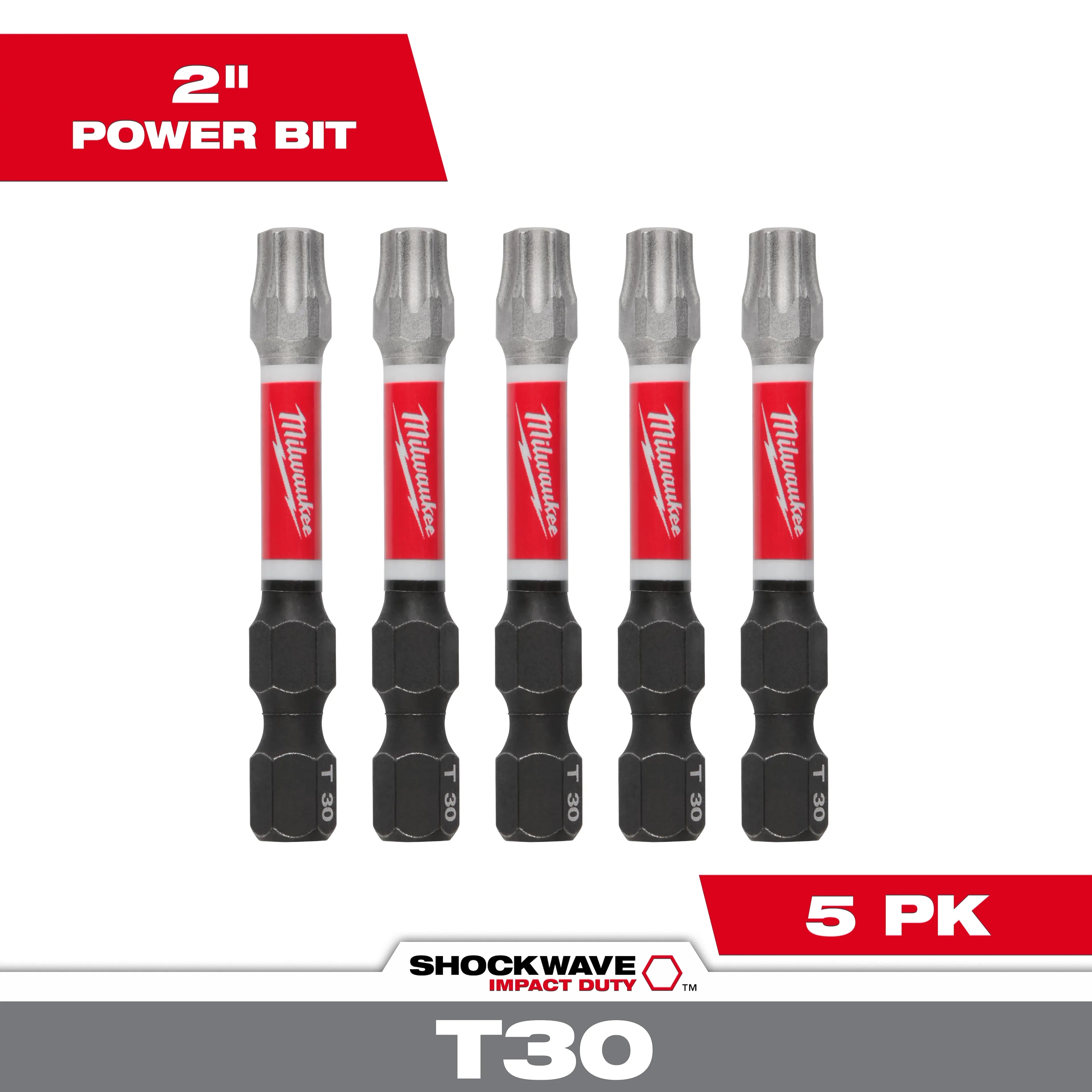 Milwaukee 48-32-4687 SHOCKWAVE 2 in. T30 Impact Driver Bits 6PK - Ace Tool Group - Milwaukee