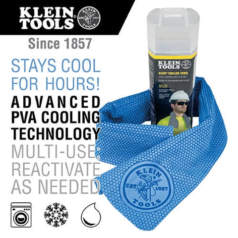 Klein 60090 Cooling Towel, Blue - Ace Tool Group - Klein