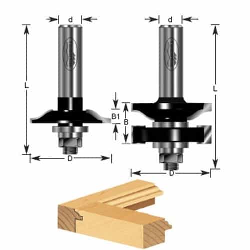 Timberline 440-34 Stile & Rail Ogee Glass Set - Ace Tool Group - Timberline