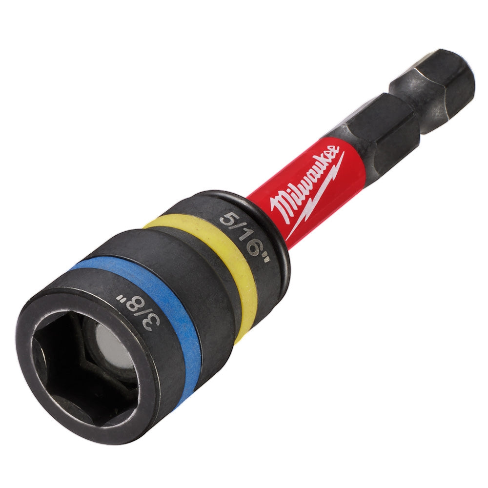 Milwaukee SHOCKWAVE Impact Duty5/16 and 3/8 x 2-1/2 QUIK-CLEAR2-in-1 Magnetic Nut Driver - Ace Tool Group - Milwaukee