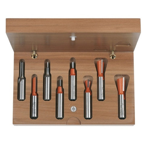 Cmt 800.501.11 8 Piece Dovetail & Straight Bit Set - Ace Tool Group - CMT